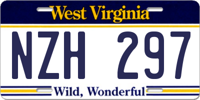WV license plate NZH297