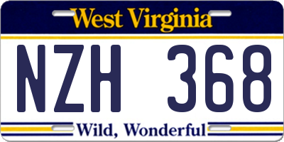 WV license plate NZH368