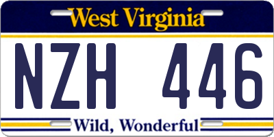 WV license plate NZH446