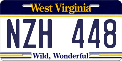 WV license plate NZH448