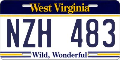 WV license plate NZH483
