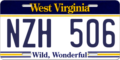 WV license plate NZH506