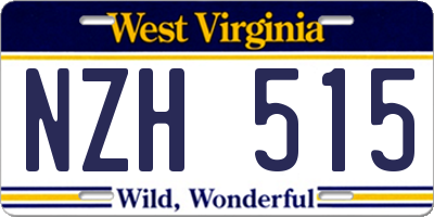 WV license plate NZH515