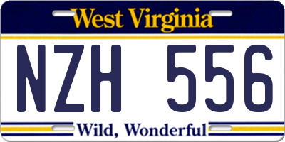 WV license plate NZH556