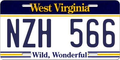 WV license plate NZH566