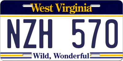 WV license plate NZH570