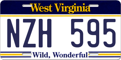 WV license plate NZH595