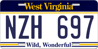 WV license plate NZH697