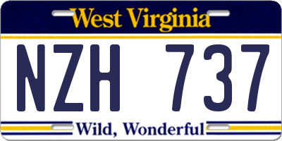WV license plate NZH737