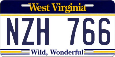 WV license plate NZH766