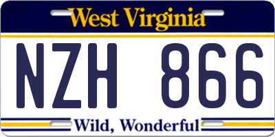 WV license plate NZH866