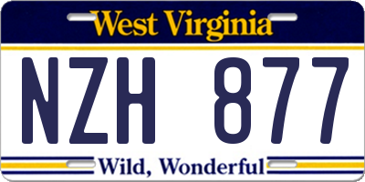 WV license plate NZH877