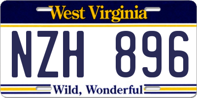 WV license plate NZH896