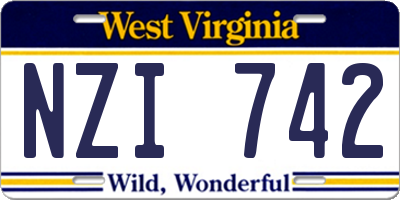 WV license plate NZI742