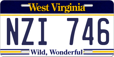 WV license plate NZI746