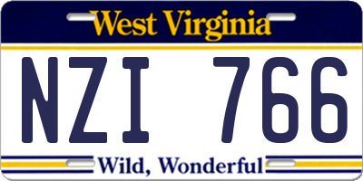 WV license plate NZI766