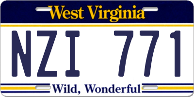 WV license plate NZI771