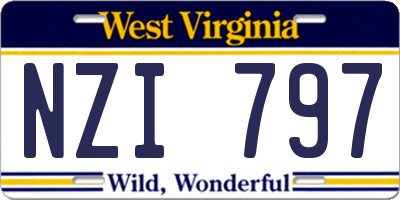 WV license plate NZI797