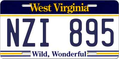 WV license plate NZI895