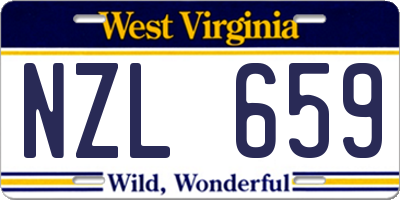 WV license plate NZL659