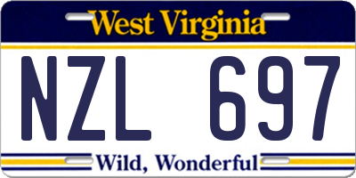 WV license plate NZL697
