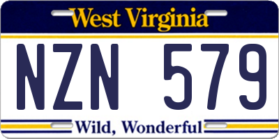 WV license plate NZN579