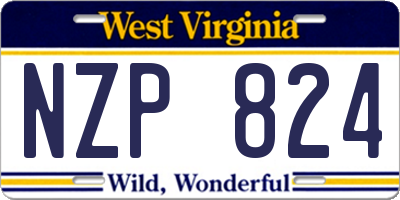 WV license plate NZP824