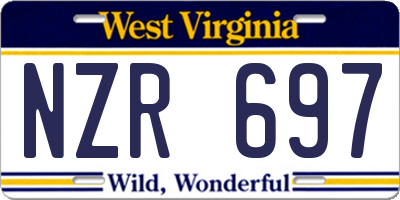 WV license plate NZR697