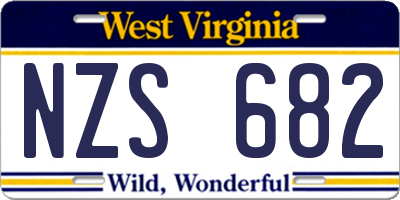 WV license plate NZS682