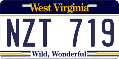 WV license plate NZT719