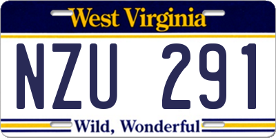 WV license plate NZU291