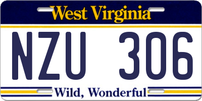 WV license plate NZU306