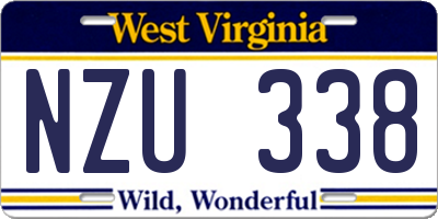 WV license plate NZU338