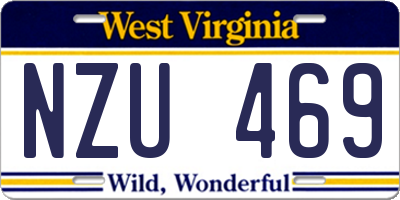 WV license plate NZU469