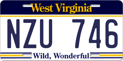 WV license plate NZU746