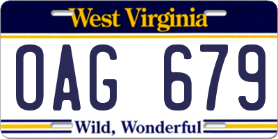 WV license plate OAG679