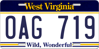 WV license plate OAG719