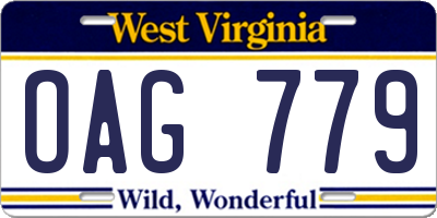 WV license plate OAG779