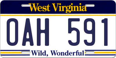 WV license plate OAH591