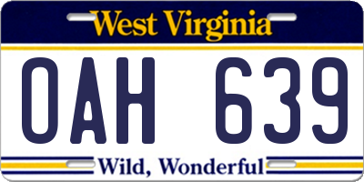 WV license plate OAH639