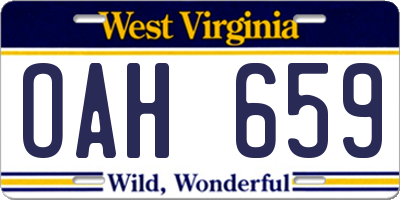 WV license plate OAH659