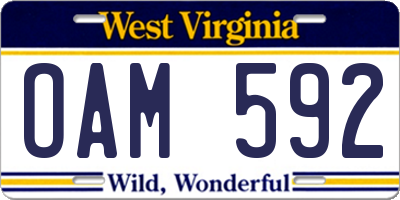 WV license plate OAM592