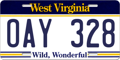 WV license plate OAY328