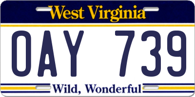 WV license plate OAY739