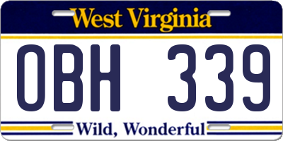 WV license plate OBH339