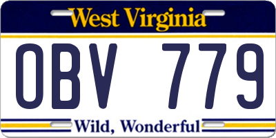 WV license plate OBV779