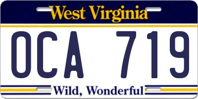 WV license plate OCA719