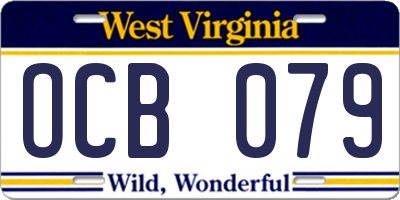 WV license plate OCB079