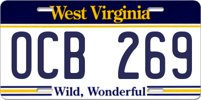 WV license plate OCB269