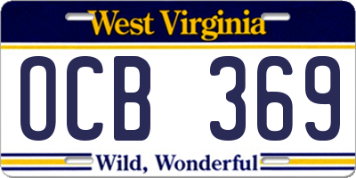 WV license plate OCB369